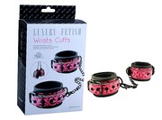 Розовые наручники Luxury Fetish "Wrists Cuffs" на черной цепочке