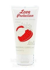Лубрикант Love Protection Strawberry (аромат клубники), 50мл, годен до 04.26г