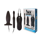 Двойной анальный вибро-стимулятор Exclusive men™ Sex Expert, по 5 скоростей, 9,6х3/13х1,8см.