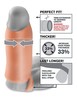 Утолщающая на 33% насадка Real Feel Enhancer XL 7' из Fanta Flesh® с петлей на мошонку, 17,8х4см