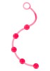 Анальная цепочка Jelly Pleasure Beads Pink, 35х2см