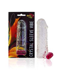 Стимулирующая вибронасадка "Crystal sleeve vibe", прозрачная