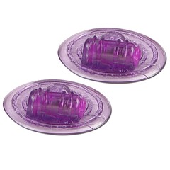 Вибро-стимуляторы на соски Pleasure Cupz, фиолетовые, d6,3см