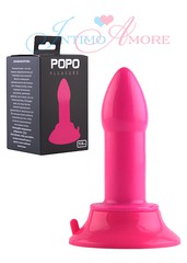 Анальная пробка Popo pleasure на присоске, розовая, 11,9х3см