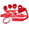 Красный BDSM-набор Love Bondage Kit, 7 предметов, искусственная кожа