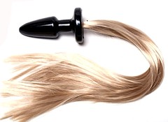 Анальная пробка с хвостом "Blondy", 11,3х3,5см
