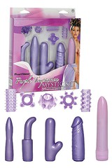 Вибронабор с насадками Mystic kit, сиреневый, 13,5см