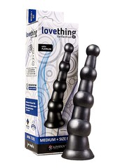 Анальный плаг с присоской "love thing" medium+ size для простаты, Lacovil, 20х2,5-4см