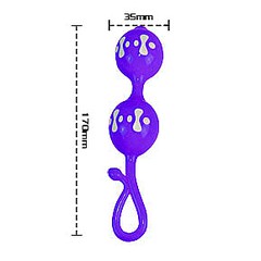 Фиолетовые вагинальные шарики Orgasmic balls, BI-014049-5 Bailie