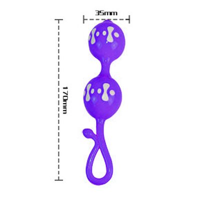 Фиолетовые вагинальные шарики Orgasmic balls, BI-014049-5 Bailie