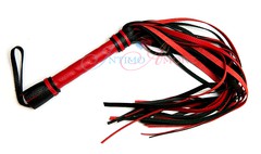 Кожаная плетка Sitabella® BDSM, красно-черная, 65см