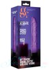 Мягкий и гибкий вибратор 8' Thin realistic dildo с венками, фиолетовый, 20,8х3,5-4,3см