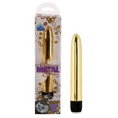 Вибратор Precious Metal Gems™ 6' с кристаллом, золотистый, 15,2х3см