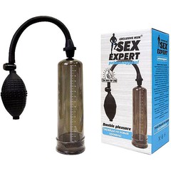 Эрекционная помпа Exclusive men™ Sex Expert Double Pleasure с грушей, 18х5,2см