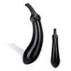 Фаллоимитатор Gläs Naturals Eggplant dildo, черное стекло, 15х3см