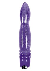 Супер-мощный фиолетовый блестящий вибратор Starlinght Gems, 23,2х3-4,3см
