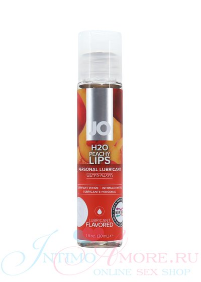 Съедобный лубрикант JO® H₂O Peachy Lips (персик), 30мл