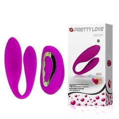 Вибратор для двоих Pretty Love Allen (аналог We-Vibe), 12 реж., пульт ДУ, аккумулятор, 9,5см