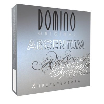 Презервативы Domino original Argentum, серебристые, 1уп/3шт