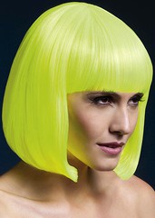 Парик Fever Elise neon-yellow, sleek bob with fringe (temp до 120°C), неоново-желтый, 33см