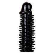 Закрытая стимулирующая насадка Realistic Spiky Penis, силикон, 11,5см