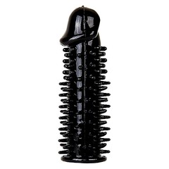 Закрытая стимулирующая насадка Realistic Spiky Penis, силикон, 11,5см
