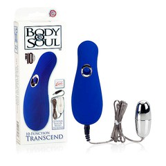 Набор массажер и яйцо Body & Soul™ 10-функций Transcend™ blue, 13,2х4,5/5,7х2,5см