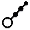Анальная мини-цепочка All about anal, 3 шарика, черный силикон, 13,5см