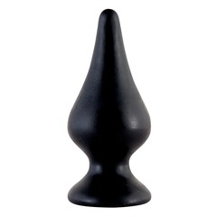 Анальная пробка BlackRed, черный силикон, 11,3х4,5см