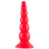 Большая анальная елочка Black&Red, красный силикон, 19х4,3см