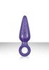 Анальная пробка Starlight Gems Booty Pops 4" Small с кольцом, фиолетовая, 10х2,7см