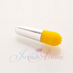 Мини вибратор Sexus Funny Five, желтый, 10см