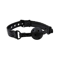 Черный кляп Sinful Black с отверстиями для дыхания, 4,3см