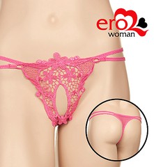 Розовые кружевные стринги, EE-20144P, S/L (42-48р)
