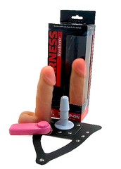 Страпон Harness Realistic (аналог Vac-U-Lock) с вибрацией, 15,5х4см