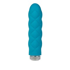 Мини-вибратор Key™ Charms Petite Massager Plush, 5 режимов, голубой силикон, 10,2х2,5см