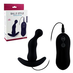 Массажер простаты Balls Style, черный, 10 режимов, 10,5х2,6см