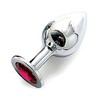 Анальная пробка с кристаллом Large Silver Ruby