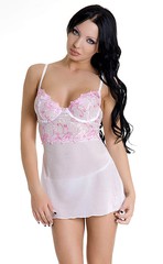Романтичная белая комбинация и стринги Erolanta Lingerie Collection, лиф В, S/L(42-46р.)