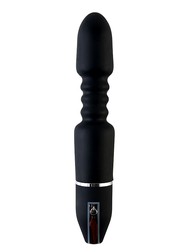 Большой анальный массажер Toyfa Black&Red, 10 мощных режимов, черный, 28х4,2см
