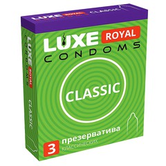 Презервативы Luxe Royal Classic, гладкие, 180х52, 3шт, годен до 04.26г