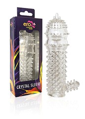Закрытая стимулирующая насадка "Crystal Sleeve", 14х3,5см