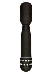 Супермощный вибромассажер Crystal Black Flex Massager со стразами, черный, 18х3см