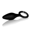 Анальная пробочка с кольцом Booty Call® Booty Slider, черный силикон, 16х3,5см