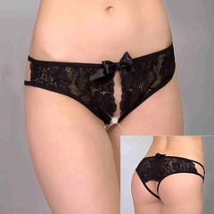 Трусики FlirtOn Feel the magic of passion с доступом, полупрозрачные черные, 50-52р