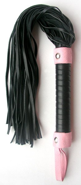 Плетка Notabu BDSM, черно-розовая, 45,5см