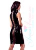 Виниловое платье Black Level со шнуровкой и двусторонней молнией, черное, L(50-52р)
