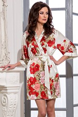 Халатик с цветами Mia-Sofia Rozetta, кремовый, L/XL(46-50р)