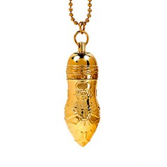 Золотая вибропуля на цепочке Gold pendant, 5 режимов