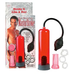 Мужской набор Nick Manning's™ Masturstroke™ (эрекционная помпа, кольца,мастурбатор), 21,5х5,5см